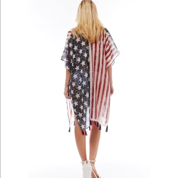 🇺🇸3rd RESTOCK! Stars and Stripes Cover up/kimono - Picture 6 of 7